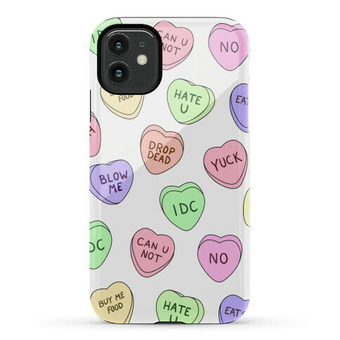 Conversation Hearts Phone Case